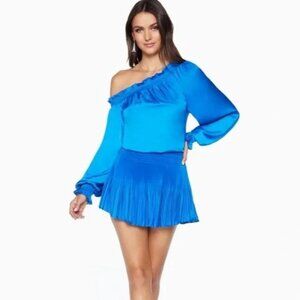 New Ramy Brook- Shiny Lillie Dress- Lapis, Size XS